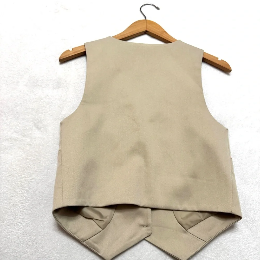 Almina Concept sz XS Tencel Vest Gilet in Beige - Picture 10 of 11
